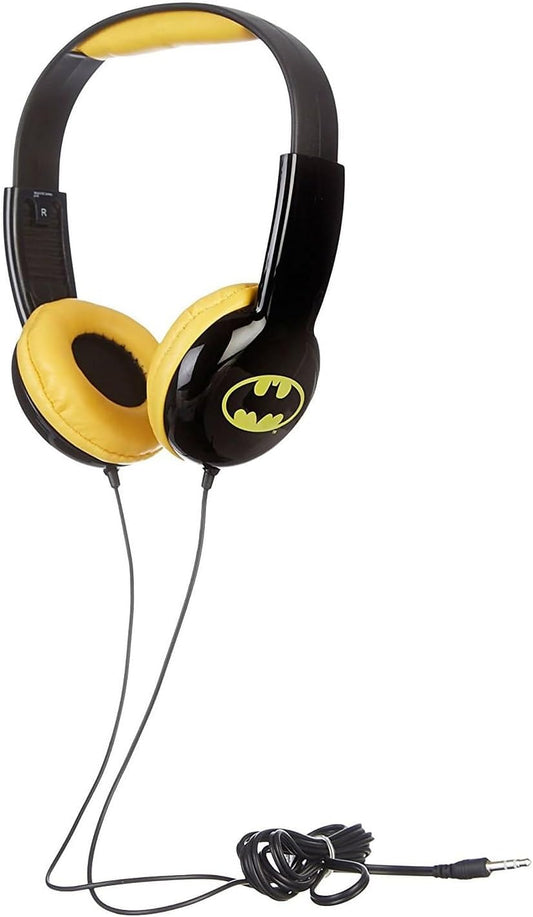 Batman Kids Safe over the Ear Headphones HP2-03082 | Kids Headphones, Volume Limiter for Developing Ears, 3.5MM Stereo Jack, Recommended for Ages 3-9, by