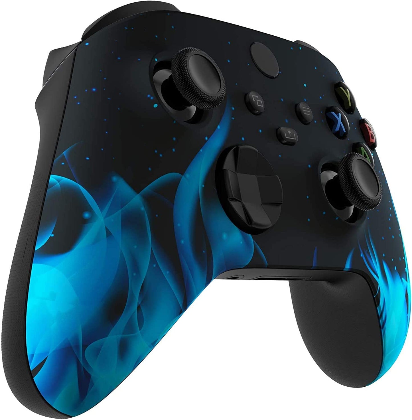 Wireless Controller for Microsoft Xbox Series X/S & Xbox One - Custom Soft Touch Feel - Custom Xbox Series X/S Controller (X/S Blue Flame)