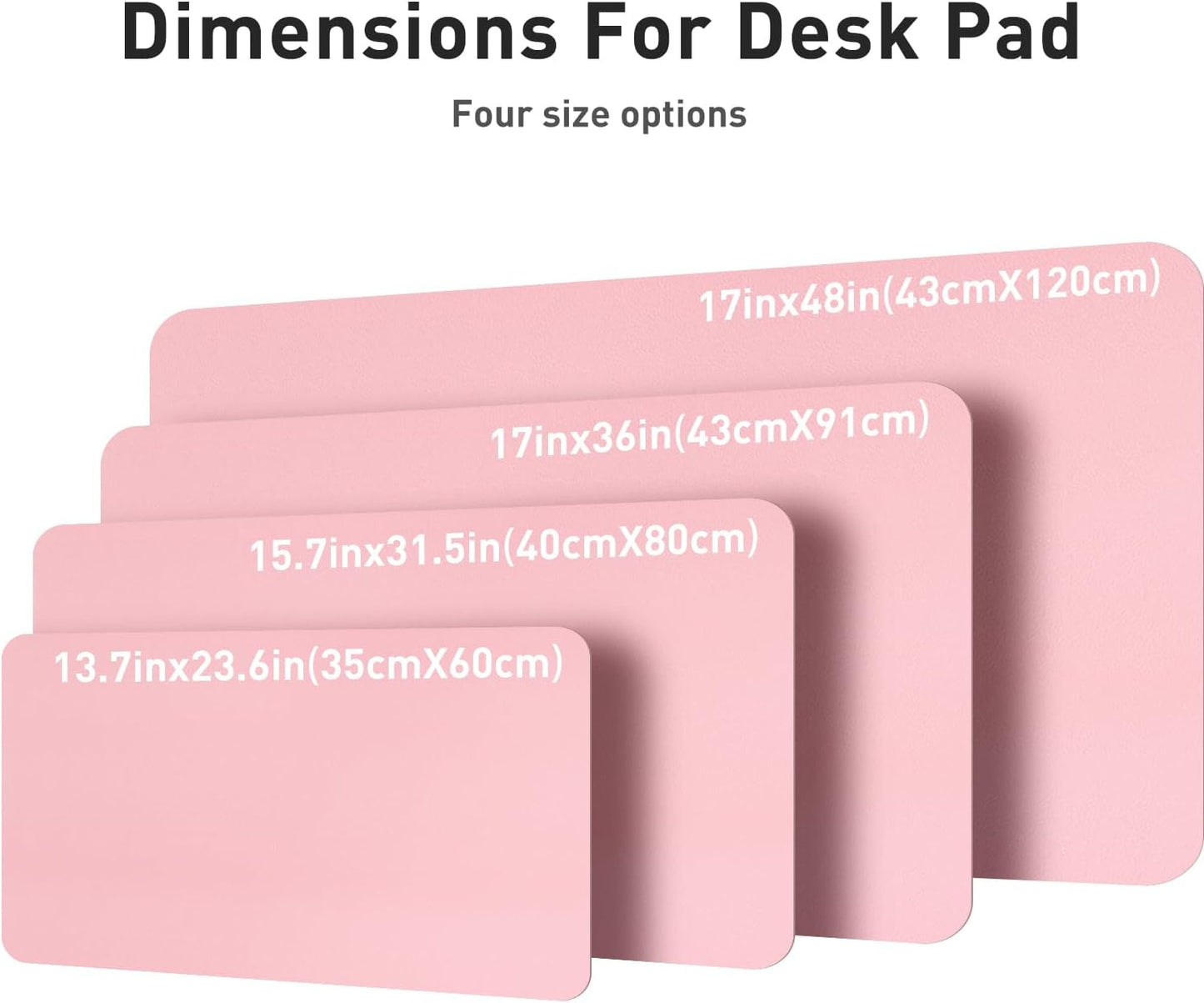 Leather Desk Pad Protector,Mouse Pad,Office Desk Mat, Non-Slip PU Leather Desk Blotter,Laptop Desk Pad,Waterproof Desk Writing Pad for Office and Home (31.5" X 15.7", Fairy Pink)