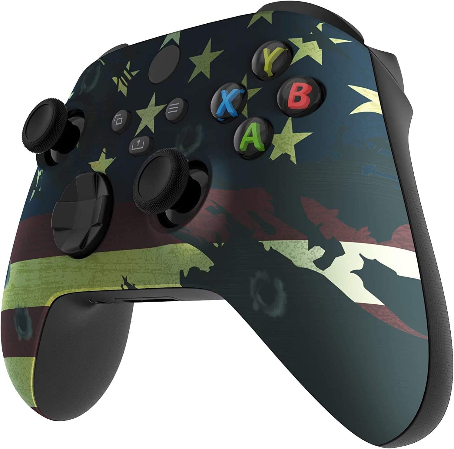 Wireless Controller for Microsoft Xbox Series X/S & Xbox One - Custom Soft Touch Feel - Custom Xbox Series X/S Controller (X/S US Flag)