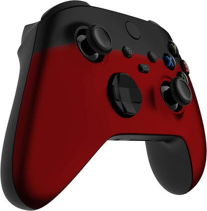 Wireless Controller for Microsoft Xbox Series X/S & Xbox One - Custom Soft Touch Feel - Custom Xbox Series X/S Controller (X/S Red & Black Fade)