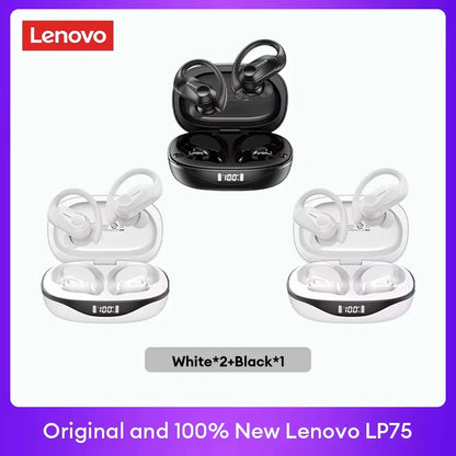 Original  LP75 TWS Bluetooth V5.3 Headphones Wireless LED Digital Display Earphones Noise Reduction Waterproof Headset New