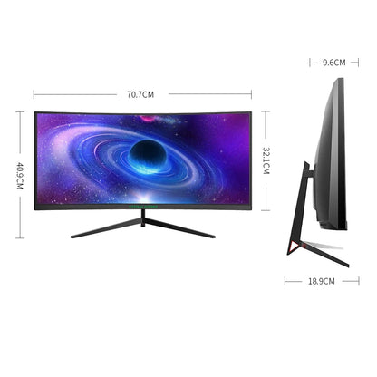 New 30 inch 2K 200Hz Curved Gaming Monitor 21:9 2560x1080 Ultra Wide Ultra Slim screen FREESYNC VESA Metal Black