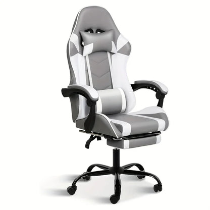 Simple Deluxe Gaming Chair With Footrest, Big And Tall Gamer Chair, Racing Style Adjustable Swivel Office Chair