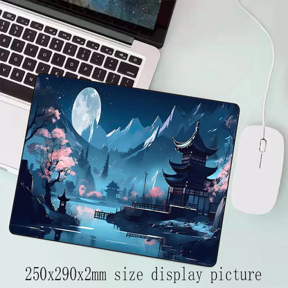 Sakura Scenery Mouse Pad Large Anti-Slip Rubber Gaming MousePad Durable Desk Pad Thick Seam Edge Suitable for Office and Gaming