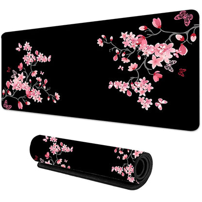 Sakura Scenery Mouse Pad Large Anti-Slip Rubber Gaming MousePad Durable Desk Pad Thick Seam Edge Suitable for Office and Gaming